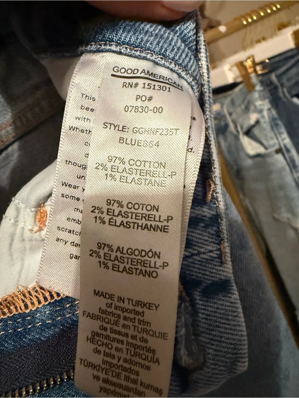 Good American Light Blue Straight Leg Jeans